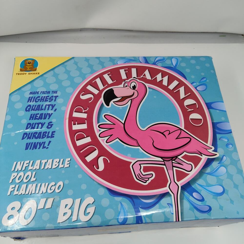 Super Size Flamingo 80 inches inflatable pool toy Teddy Shake New in box
